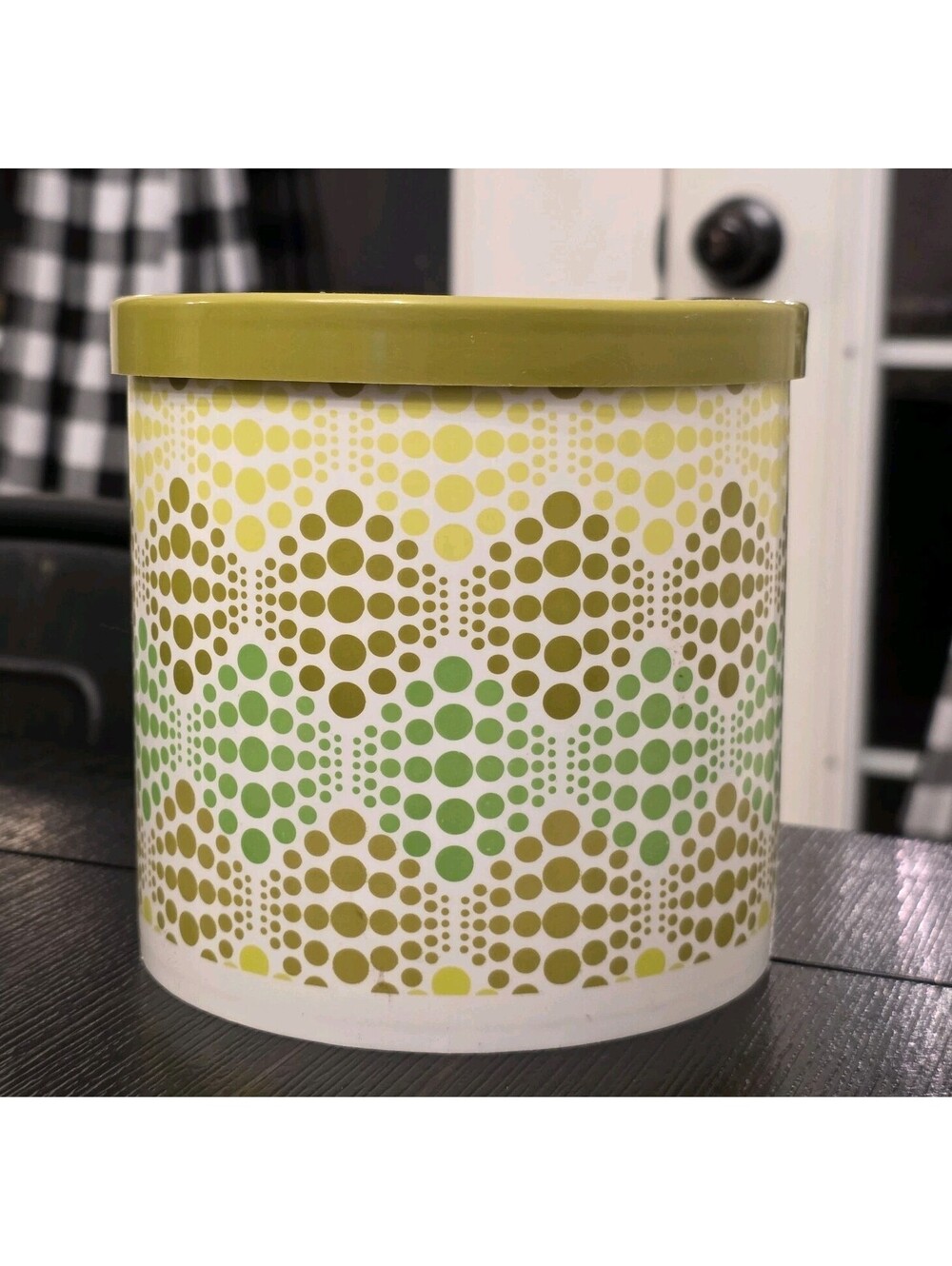 Jonathan Adler Double Roll Cottonelle Toilet Paper Container Green Dots New